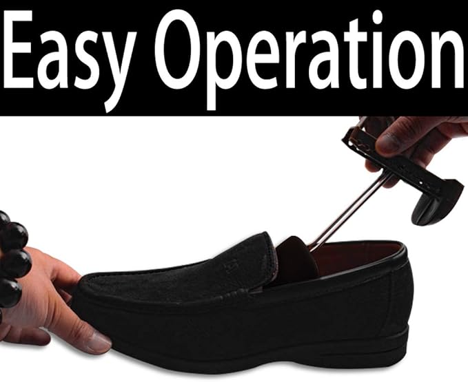 WAJJ 50 Pairs Practical Adjustable Length Men Shoe Tree Stretcher Holder Shaper Support(Men Black