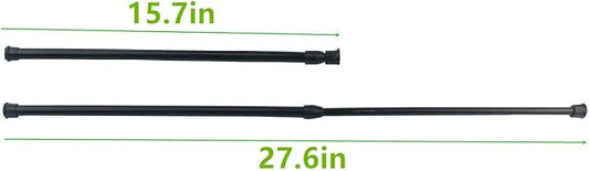 5 Pack Cupboard Bars Tensions Rods, Spring Curtain Tension Rods 15.7 to 28 Inches Adjustable Extension Rod for Bathroom Windo