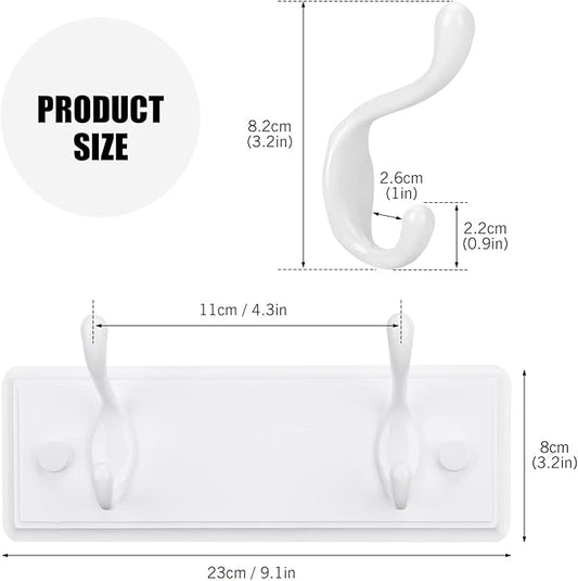 Badiano Wooden Coat Rack, Wall-Mounted Organizer for Closet, Entryway, Hallway, Foyer, Bedroom, Heavy Duty Double Hooks for H