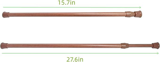 5 Pack Spring Curtain Tension Rods, Cupboard Bars Tensions Rods 15.7 to 28 Inches Adjustable Extension Rod for Bathroom Windo