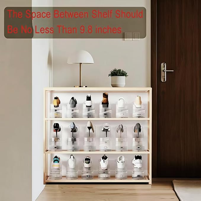 Shoe Slots Organizer for Closet 12PACK Shoe Stacker Adjustable Shoe Slots Organizer Shoe Space Savers Double Layer Stack Shoe