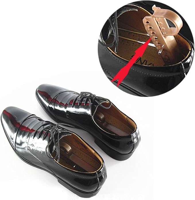 FONHERILI WAJJ 5 Pairs Plastic Shoe Tree Stretcher Shaper for Men Adjustable Length Shoes Boot Holder Shaper Support(Brown Men)