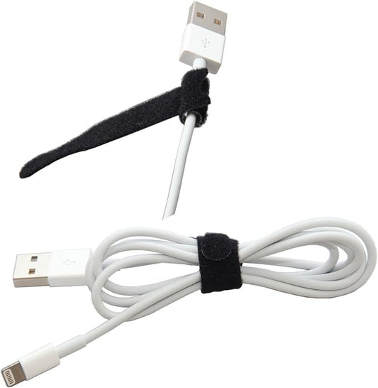 Reusable Cable Ties 1/2" x 6" for Cable Management and Organizing Cords - 30 Pack Bundled with 2 Bonus Cinch Straps (Color)