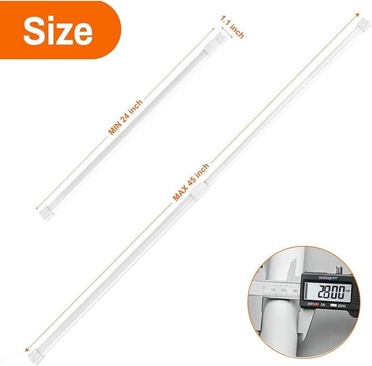 Tension Rods Room Divider, Premium Adjustable Curtain Tension Rods, 24-45 Inch Large Curtain Rod, No Drilling Tension Pole fo