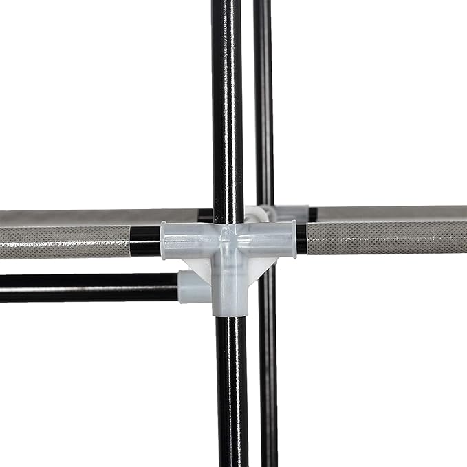 67" Freestanding Closet Organizer,Non-Woven Fabric Closet Wardrobe,Portable Covered Garment Rack,Steel Tube Wardrobe Clothes