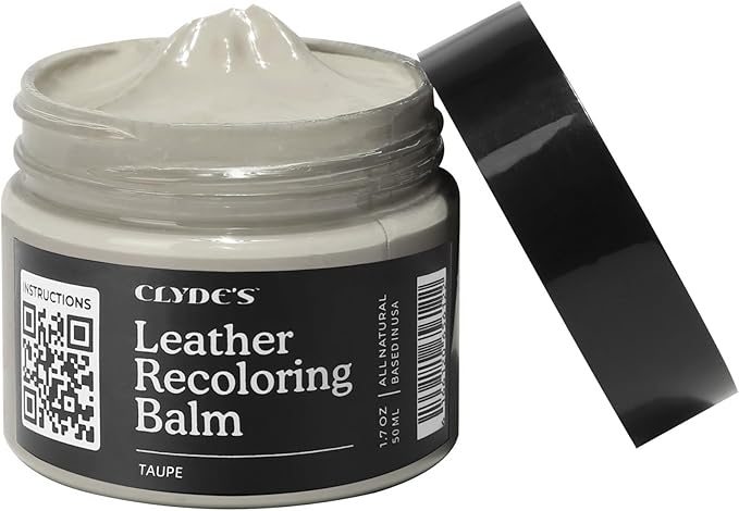 Clyde's™ Recoloring Balm | Non-Toxic Material Dye & Restorer for Furniture, Car Seats, & More | 23 Colors (Taupe, 50ML)