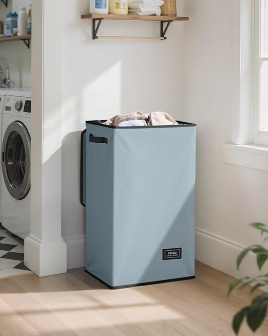 SOLEDI Laundry Hamper with Lid 90L Large & Tall Collapsible Laundry Basket, Clothes Hamper with Bag Removable Easy to Carry,
