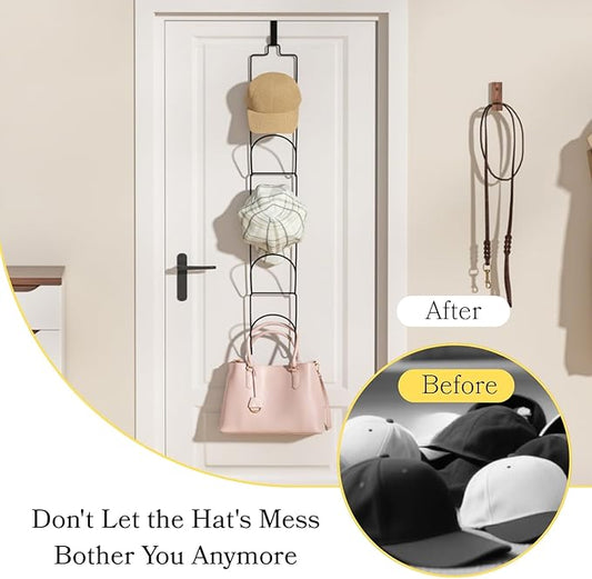 10Pack Over The Door Hat Organizer for baseball caps | Multi-Functional Baseball Hat Rack for Closet | Wall Mounted Hat s tor