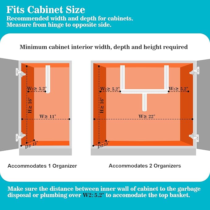 REALINN Under Sink Organizer, Pull Out Cabinet Storage 2 Tier Slide Out Sink Shelf, Kitchen Organizers and Storage, Black, 1