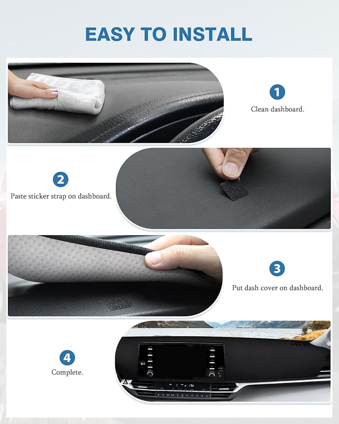 FIILINES Dash Cover for Toyota Sienna 2021-2026, Dashboard Mat Cover Sienna Accessories Mesh Dash Mat Sunshade Nonslip Protec