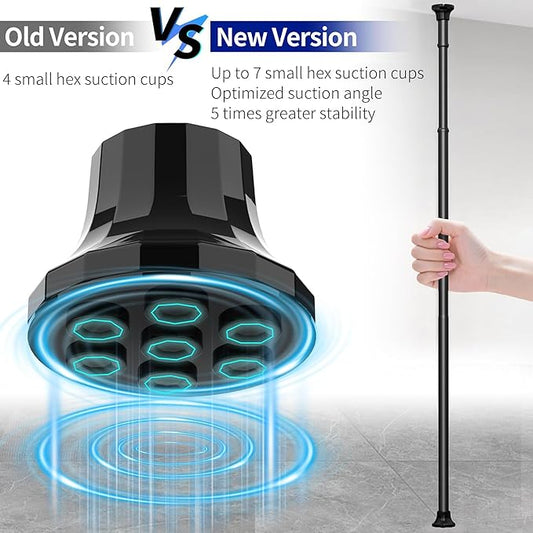 ZUNTO Tension Pole Shower Caddy Corner for Bathroom, Adjustable 25in-114in Floor to Ceiling, Standing Shower Tension Rod Orga