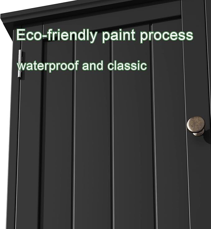 ChooChoo Bathroom Cabinet Wall Mounted 2-Door with 3 Open Shelves, Wooden Medicine Cabinets with Adjustable Shelf,Space Saver