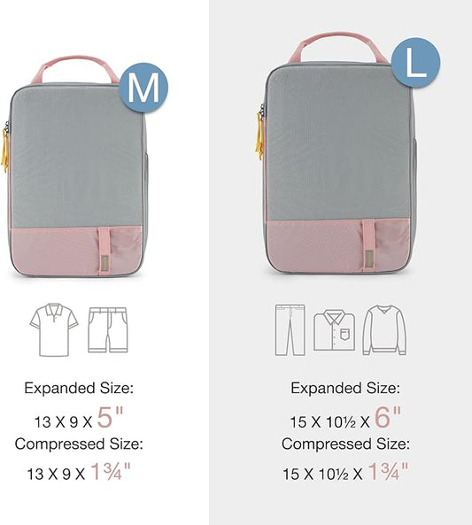 BAGSMART 6 Set /4 Set/2 Set Compression Packing Cubes for Travel, Lightweight Luggage Organizer Bags, Durable Space Saver Bag