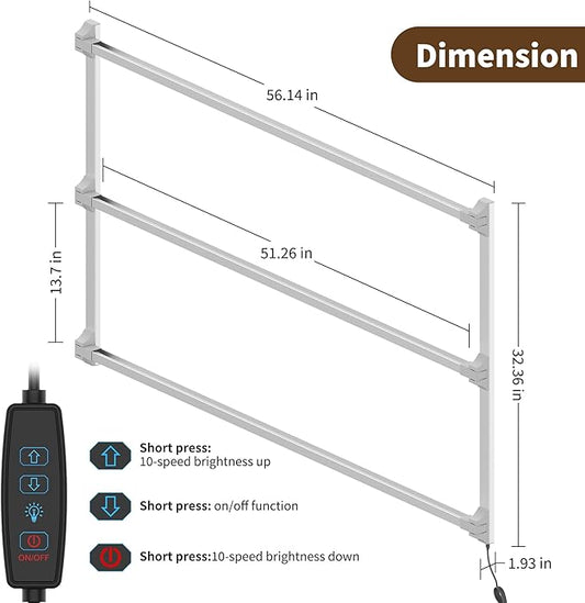 Vinyl Record Shelf Wall Mount with LED Lights, Floating Shelf for Vinyl Record Display, 14-INCH Aluminum Alloy Record Holder
