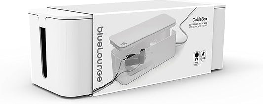 Bluelounge CableBox cable organizer hides messy, loose, tangled cables White color (CB01WH)