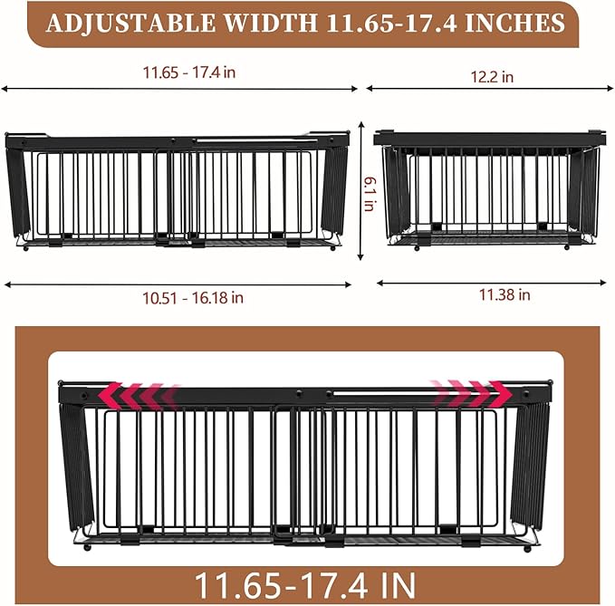 Large Freezer Organizer Bins,Upgraded Bottom Leak-Proof net,Fit 10 to 20 Cu.Ft Deep Freezer,3 Pack, Expandable Stackable Ches