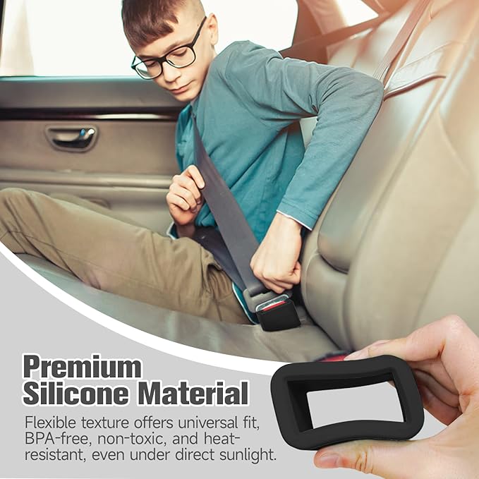 Morlike Silicone Belt Buckle Holder (Black, 2 Pack)