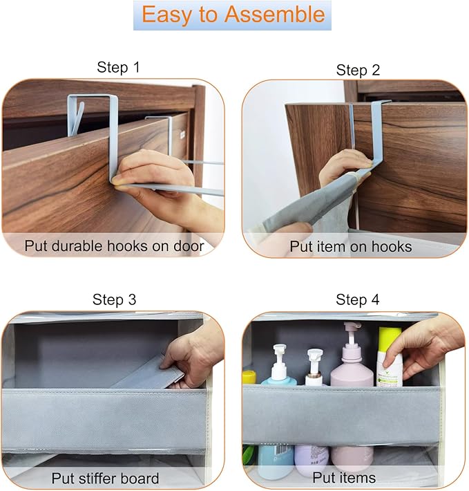 Extra Large Over The Door Organizer Storage 6-Shelves and 12 Side Pockets, Heavy Duty Hanging Door Organizer for Closet Bathr