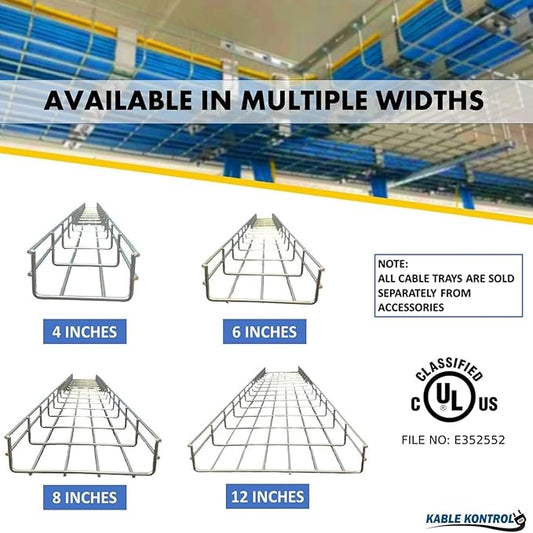 Kable Kontrol Fast Lock Splice – Splice Connection Hardware - Wire Mesh Tray Cable Management Rack Cable Basket, Zinc Plated