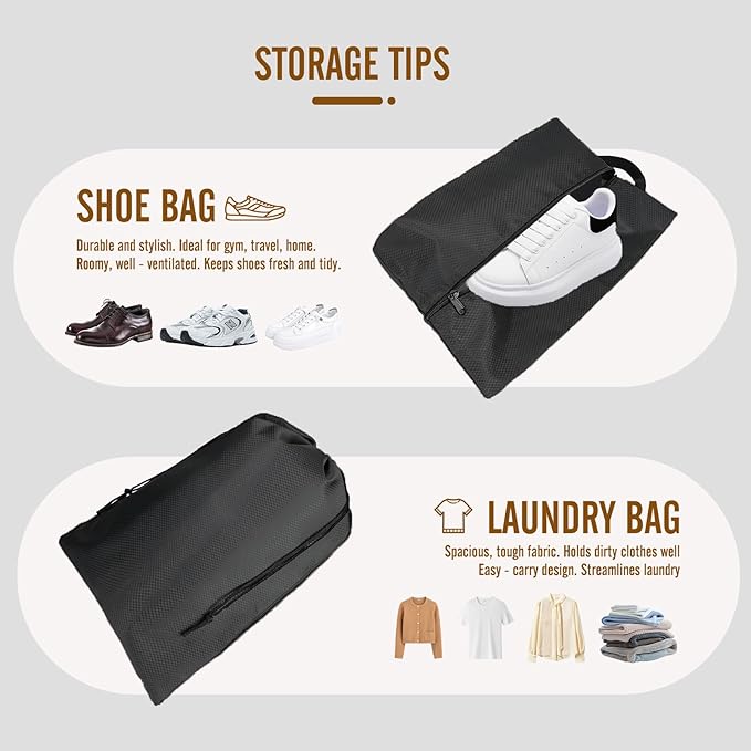 8 Set Compression Packing Cubes for Travel, Expandable Luggage Organizer with Shoe Bag & Laundry Bag - Lightweight Suitcase &
