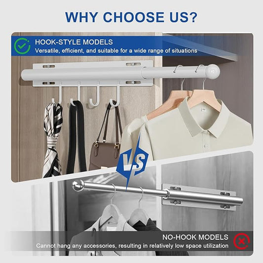 12 inch valet rod,extendable and pull-out wardrobe pole for hanging clothes pull out,closet extender hanging rod,wardrobe ext
