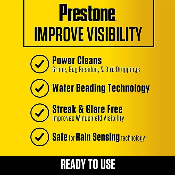 Prestone AS657 Bug Wash Windshield Washer Fluid, 1 Gallon (Pack of 2)