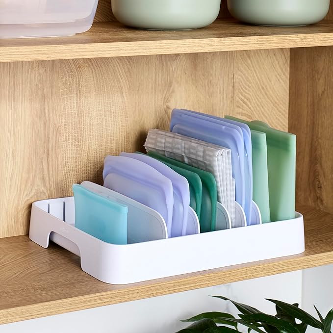 YouCopia StoraLid Adjustable Food Container Lid Organizer for Kitchen Cabinet Storage, Large 24 Lids, Premium Edition