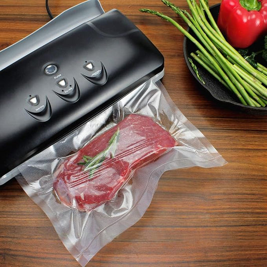 Vacuum Sealer Bags Rolls 2-Pack 11"X50' Commercial Grade BPA Free Double Sides Textured Vacuum Seal Bags Compatible with Food
