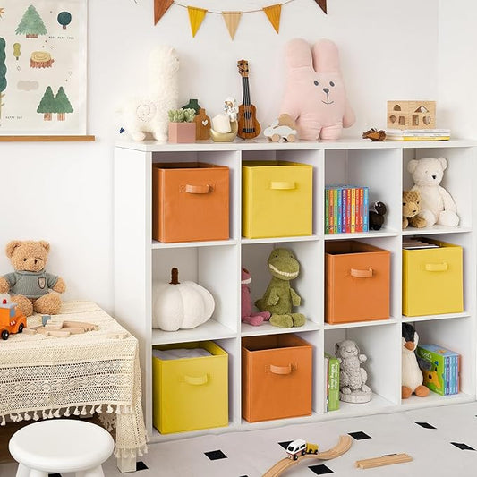 GRANNY SAYS 11 Inch Cube Storage Bins, Cube Storage Organizer, Fabric Storage Bins with Handle, Storage Cubes for Shelves, Cl