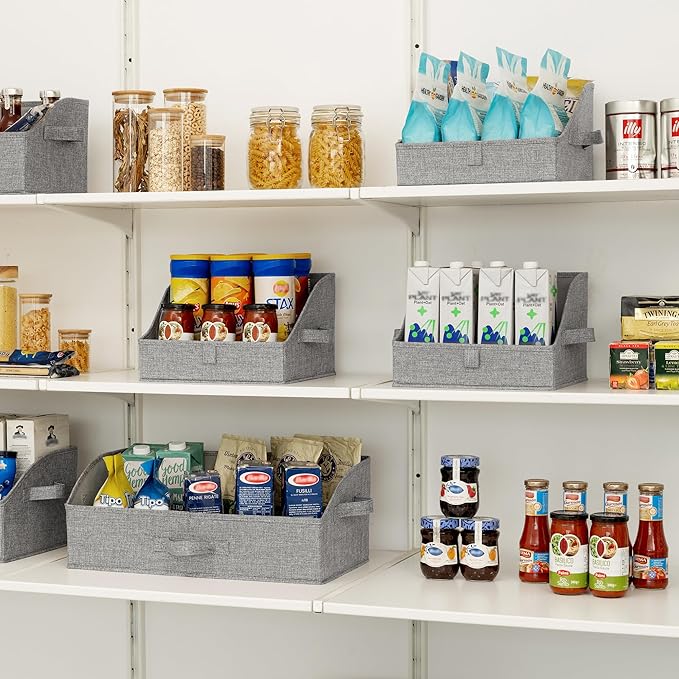 GRANNY SAYS Storage Bins for Closet, Trapezoid Storage Bins with Handles, Clothes Storage Bins, Linen Closet Organizers and S