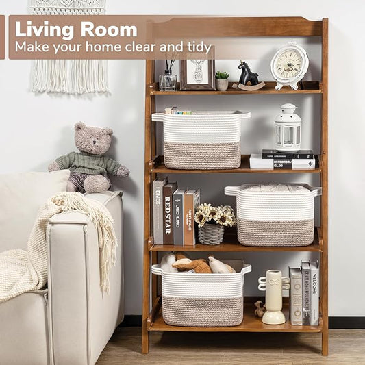 Goodpick Cube Storage Bins - Shelf Baskets for Toys Storage, Closet Storage Bins for Towel Book Clothes, Woven Basket for She