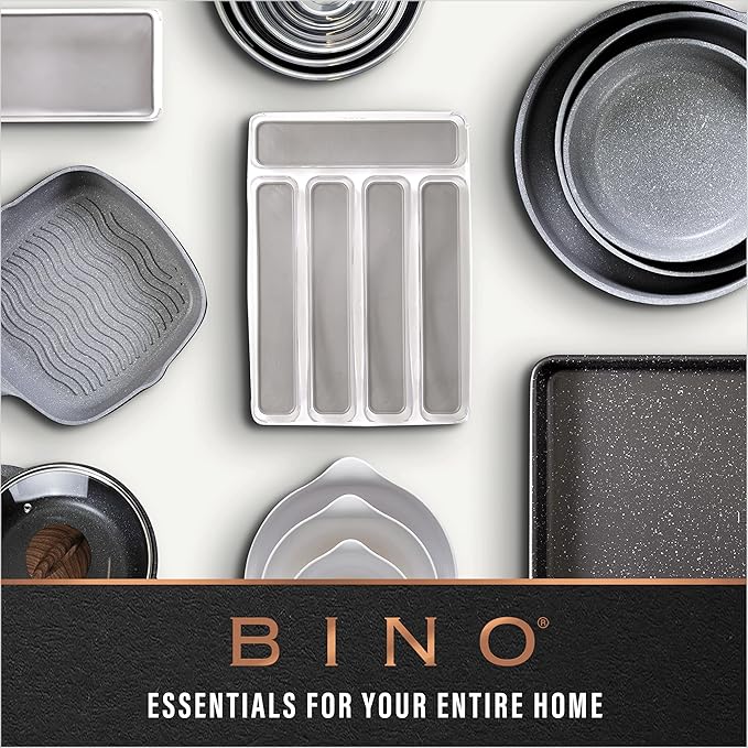 BINO | Plastic Storage Bins, Large - Deep | THE HANDLER COLLECTION | Multipurpose Organizer Bins | Kitchen Pantry Organizers