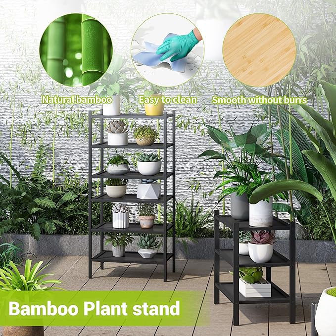 BMOSU 3-Tier Bamboo Small Shoe Rack Premium Stackable Shoe Shelf Storage Organizer for Hallway Closet Living Room Entryway Or