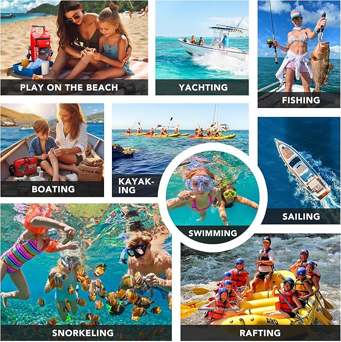 152 PCS Waterproof First Aid Kit, Portable Small Boat Dry Bag Bug Out Bags, Emergency Medical Kit Ideal for Boating, Camping,