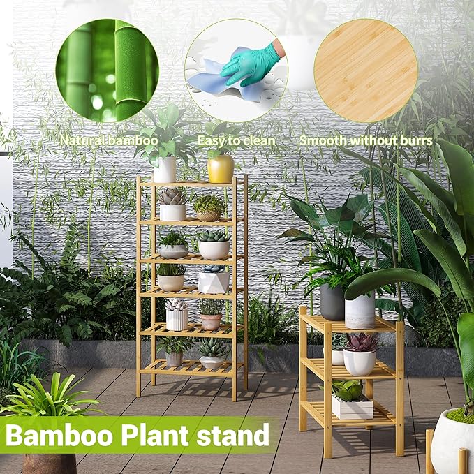 BMOSU 3-Tier Bamboo Small Shoe Rack Premium Stackable Shoe Shelf Storage Organizer for Hallway Closet Living Room Entryway Or