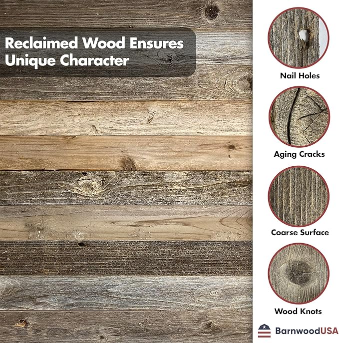 BarnwoodUSA Rustic Decorative Ladder - 100% Upcycled Wood (48" x 12" x 1.5", Rustic Red)