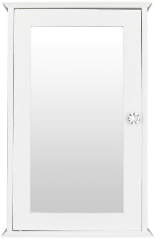VINGLI Bathroom Wall Cabinet Wall Mount Mirrored Medicine Cabinet with Mirror Storage Organizer with Single Mirror Door and 2