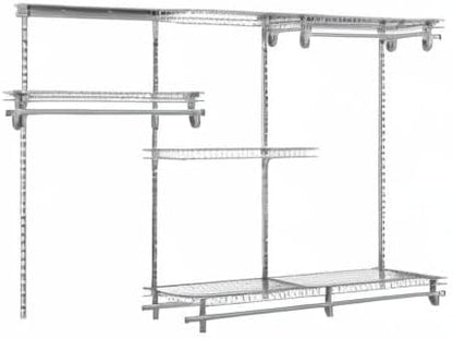 ClosetMaid ShelfTrack Wire Closet Organizer System, Adjustable from 4 to 6 Ft., with Shelves, Clothes Rods, Hardware, Durable