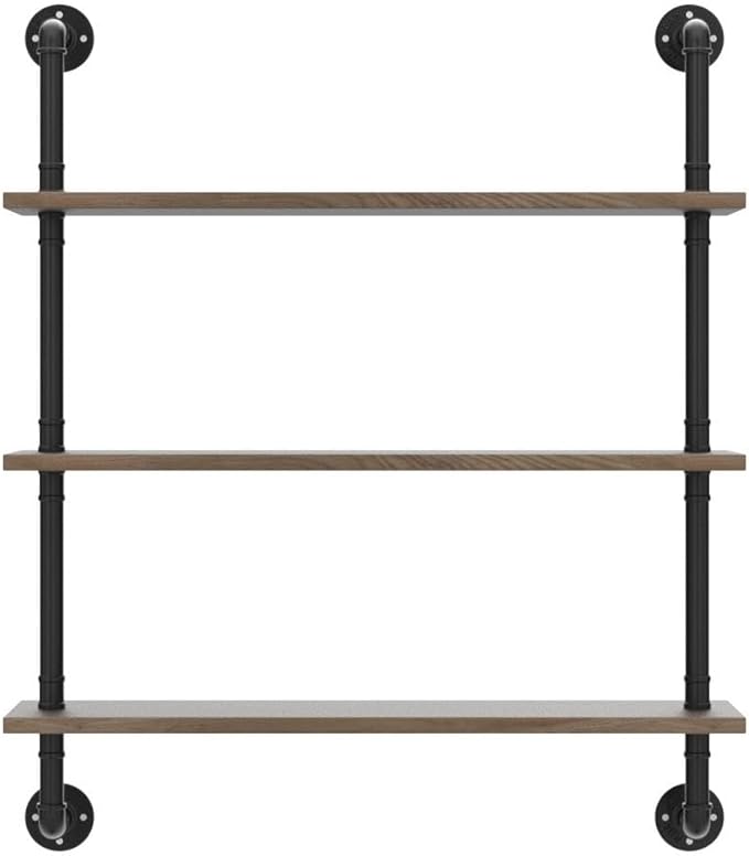 Pipe Shelves Industrial Pipe Shelving Shelves Real Wood Industrial Floating Pipe Shelves with Wood Planks 36 inch Wall Shelve