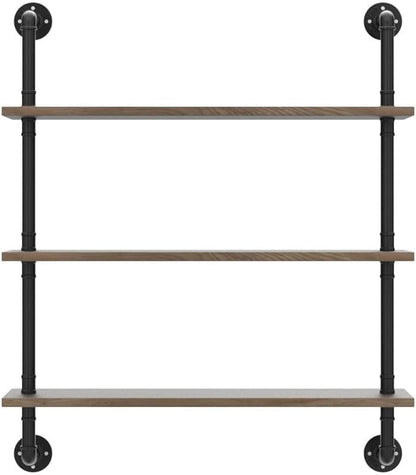 Pipe Shelves Industrial Pipe Shelving Shelves Real Wood Industrial Floating Pipe Shelves with Wood Planks 36 inch Wall Shelve