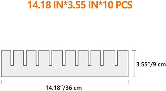 10Pcs Drawer Dividers, 14.18" x 3.55", Thick, DIY Organizer Separator, Large Adjustable Dresser Drawer Organizer for Clothes,