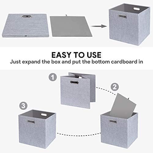Thicker Fabric Storage Cubes 13 inch Collapsible Storage Bins for Organization, Cubby Storage Boxes for Organizing Shelf Cabi