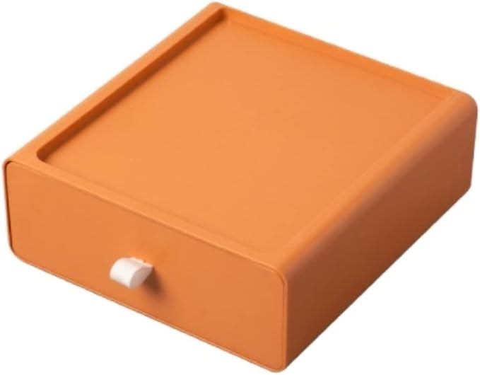 Skincare Organizers, Drawer Cosmetic Storage Box Dressing Table Desktop Versatile Sorting Box Makeup Organizer Counter(Orange