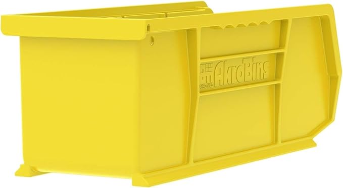 Akro-Mils 30224 AkroBins Plastic Storage Bins, Space-Saving Stackable Bins for Garage, Pantry, Craft Organization, 11" L x 4"