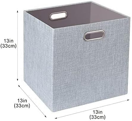 Thicker Fabric Storage Cubes 13 inch Collapsible Storage Bins for Organization, Cubby Storage Boxes for Organizing Shelf Cabi