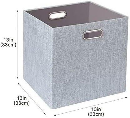 Thicker Fabric Storage Cubes 13 inch Collapsible Storage Bins for Organization, Cubby Storage Boxes for Organizing Shelf Cabi