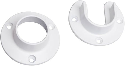 Closet Pro HD CD-0010-WT Heavy Duty Closet Pole Sockets, White