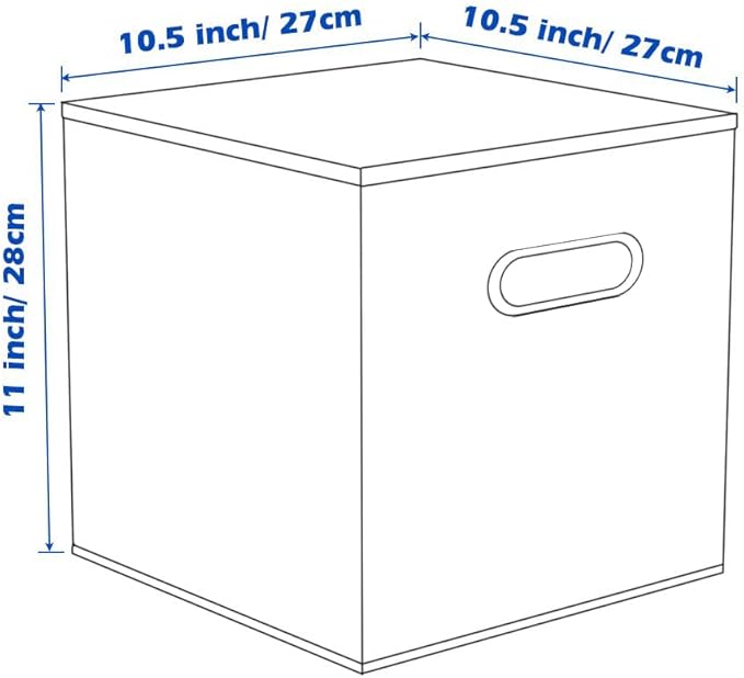 ShellKingdom Storage Bins, Foldable Fabric Storage Cubes And Cloth Storage Organizer Drawer with Metal Handle For Closet And 