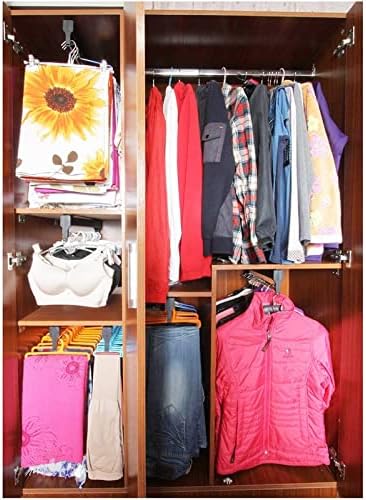 Extendable Steel Clothes Rail, Adjustable 30-80 Cm Wardrobe Rod, Pull-Out Closet Organizer for Trousers, Coats & Garments, Sp