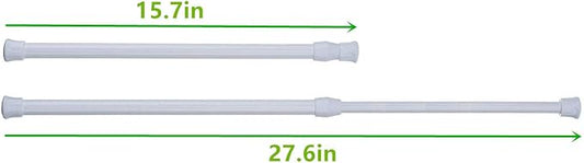 Spring Curtain Tension Rods, 5 Pack Cupboard Bars Tensions Rods 15.7 to 28 Inches Adjustable Extension Rod for Bathroom Windo